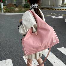 ALO Foldable Gym & Yoga Bag, Large Capacity Travel Tote Bag, Lightweight Multi-Purpose Shoulder Bag For Sports & Travel - Pink - View 3