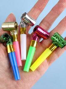 5/20/50pcs Colorful Birthday Party Blowers, Party Noise Makers, Christmas Trumpets, Party Whistles, New Year Party Favors, Party Blowers, Party Gifts, Party Supplies, Random Colors - Multicolor - View 3
