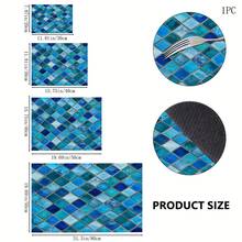 1pc Plaid Pattern Diatomaceous Earth Drying Mat, Non-Slip Heat-Resistant Absorbent Mat, Suitable For Kitchen Countertop, Coffee Machine, Tableware, Home Cafe Bar Party Decor Placemat Gift - Multicolor - View 10