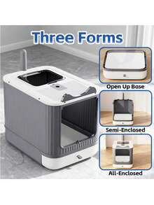 Large Capacity Cat Litter Box, Suitable For Comfortable Pet Toilet, Easy To Clean, Odor-Proof, Leak-Proof, Anti-Spill, Pull-Out Design Prevents Litter From Scattering On Home Floor, Suitable For 44lb Cats - Multicolor - View 10