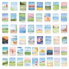 50 Peças Autocolantes de Paisagem e Cenário em Aguarela para Decoração de Diário e Scrapbook Lukesen Material Escolar - 50 unidades - Ver 10