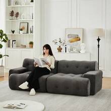 Bed Frames - Grey + Chenille + 2 Seat + Foam1 - View 9