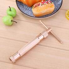1Set Fancy Pattern Mud Extruder Mold Stainless Steel Clay Mold Ceramic Mold Rose Gold Sugar Paste Extruder Fondant - Golden - View 3