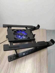 USB Cooling Laptop Stand, Adjustable Height Ergonomic ABS Laptop & Tablet Riser, Foldable Portable Desktop Holder For Office & Daily Use - View 7