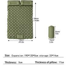 Double Inflatable Sleeping Pad Air Mattress, Fast Automatic Inflation, Outdoor Camping Foot Pump Air Mattress, Portable TPU Moisture-Proof Mat, Camping Tent Inflatable Pad With Built-In Pneumatic Pump - Multicolor - View 9