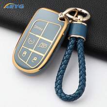 適用於 Fiat、 Grand Cherokee、Renegade、Patriot、Grand Commander 的鑰匙遙控器保護套附鑰匙圈吊飾，柔軟 TPU 鑰匙保護殼 - A款 - 查看 4