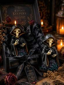 1pc Cool Grim Reaper Candle Silicone Mold, Exquisite Wing, Crow & Skull Details, Flexible Silicone Easy To Demold And Clean, Can Make Artistic Scented Candles / Resin Ornaments, Suitable For Dark Aesthetic Home Decor, Gothic Style Space Arrangement, Personalized Gift, A Unique Choice For Holiday Gifts, Also Suitable For Handmade Enthusiasts To Create Cold Atmosphere Works - Silicone Mold - View 3