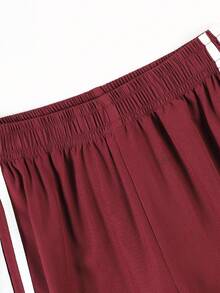 1pc Tween Girls Outdoor Sports Street Commute Daily Comfortable Creative Personalized Versatile Long Pants - Red - View 8