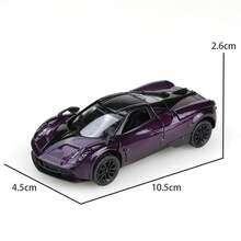1pc (Bagged) 1/43 Scale Zinc Alloy Dual-Color Aviation Style Toy Car Parts, High-Quality Alloy Die-Cast Toy Car, Pull-Back Function, Both Doors Can Open, Children's Toy, Suitable For Boys 3 Years And Above, Gift/Toy Collection - Multicolor - View 7