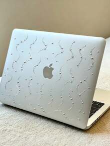 1pc Laser Silver Shooting Star Transparent Sticker, Waterproof, Removable Without Residue, DIY Decorative Sticker, Suitable For Laptop / Phone Case / Earphone Case / Water Bottle / Instant Camera, INS Style Glitter Starry Sky Material Sticker - Star Lines - View 4