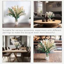 36/72pcs Bohemian Style Artificial Reed Rabbit Tail Grass Home Decor Bouquet, Reed Eucalyptus Flower Arrangement For Wedding Floral Decoration And Living Room Decor - T003 - View 3