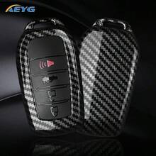 碳纖維 ABS 汽車鑰匙遙控器保護套，防刮耐衝擊保護殼，適用於 Avalon C-HR Camry Corolla Prius Prado RAV4 - 豐田A款 - 查看 3