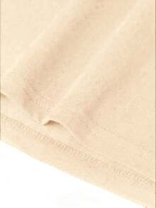 Printed Crew Neck T-Shirt For Girls - Apricot - View 3