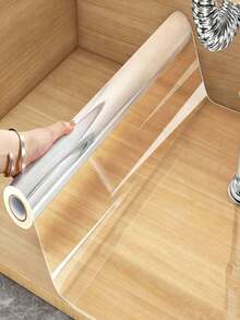 1 Roll Ultra Thick Transparent Wall Protection Film, Waterproof, Anti-Mold, Anti-Stain, Suitable For Living Room, Bedroom, Kitchen, Dining Table, Surface Self-Adhesive Wall Sticker, Transparent Glossy Removable And Trimmable Sticker - A - View 2
