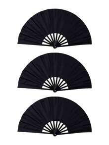 1/2/3PCS, Foldable Kung Fu Tai Chi Handheld Pop-Up Fan, Suitable For Music Festival, Club, Event, Party, Dance, Performance - Multicolor - View 14