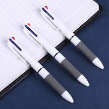 10/Set 3-In-1 Ballpoint Pen - 3 Color Retractable Pen -Smooth Writing, Ideal For Office Stationery And Fine Writing, Essential Office Supply | Ballpoint Pen Set |Smooth Writing Pen, Back To School - 3-color Pen [black + Blue + Red] - View 4