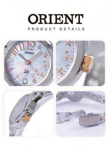 Orient Women's Drive Watch SWD02001W0, Two-Tone Steel Case, Pearl White Dial, Crystal Glass, Metal Band, Elegant Style - Silver and Gold - View 5