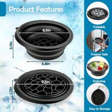 1/4 piezas Bol de baño de hielo de silicona reutilizable y plegable - Adecuado para cara, ojos y cuello | Reduce poros, reduce arrugas, elimina la hinchazón, tensa la piel y el acné, Bol de baño de hielo facial de silicona, Herramienta de SPA facial, Accesorio de herramienta de belleza, Enfriamiento facial de verano - rosa - Ver 4