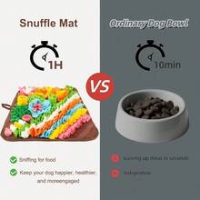 1pc Pet Snuffle Mat Indoor Use Cat Dog Universal SnuffleMat Food Hiding Training Blanket Foraging OlfactoryPet Slow Feeder Mat - Multicolor - View 9