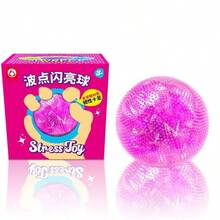 1pc Polka Dot Glitter Slow Rebound TPR Soft Squeeze Stress Ball, Highly Attractive Decompression Toy, Office Desk Gift - Multicolor - View 10