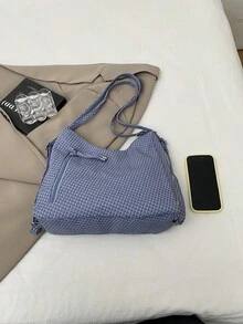 Large Capacity Korean Style Backpack New Crossbody Bag Fashion Versatile Commuter Shoulder Tote Bag - Blue - View 4