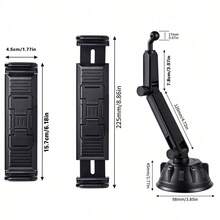 New Dual Phone & Tablet Holder With Large Suction Cup, Car Mount, Kitchen & Bathroom Stand - One Size - View 3