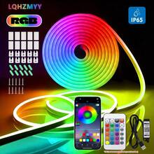 LQHZMYY 3.28ft/6.56ft/9.84ft/13.2ft/16.4ft LED Light, 5V RGB Color Changing LED Neon Light Strip, Bedroom LED Light Strip, 24-Key Bluetooth Remote Control Smart Light With Phone APP Control, Bedroom, Living Room, Home Christmas Party, Room Bedroom Ceiling - Colored Light - View 3