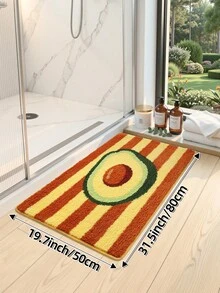 DAJIANG 1 buah Keset Kamar Mandi Berbulu Lembut, Terasa Lembut dan Nyaman di Kaki, Motif Buah, Cocok untuk Kamar Mandi, Dapur, Luar Ruangan, Dalam Ruangan, Lorong, Kamar Tidur, Ruang Tamu, Alas Pinggir, Bagian Bawah Anti Selip TPR, Dapat Dicuci dengan Mesin dan Mudah Dibersihkan - MultiWarna - View 12