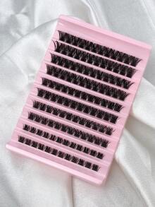 120 Clusters D Curl Thick Curly Individual Lash Extensions 8-16mm Single Cluster DIY Eyelash Extensions - D - 查看 2