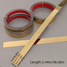 1 捲 3D 不鏽鋼自黏式牆貼套組，優雅鏡面效果，DIY 踢腳板與天花板居家裝飾 - A - 查看 2