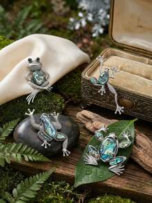 Stylish Enamel Frog Brooches For Women Unisex Animal Pins Banquet Jewelry Clothing Accessories/Friends Gathering Badges New Gifts - Frog - View 3