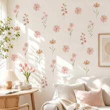 SURELIFE Bohemian Style Floral Wall Sticker, Watercolor Bedroom Living Room Home Decor, Removable PVC Sticker, Wall Art, Sticker, Wall Decal, Vinyl Sticker, Home Decor, Spring Decor, Renew Home, Rama Decor Sticker, Birthday Graduation Gift, Wall Decal, Room Decor, Home Decor, Wallpaper - Multicolor - View 5