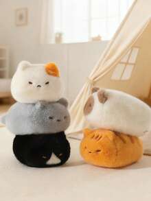15cm/5.90in Plush Cat Plush Doll Soft Stuffed Animal Kitten Doll Stuffed Animal Plush Doll Children's Birthday Party Creative Gift Home Girl's Room Decoration Game Collectible - Multicolor - View 3