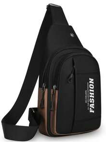 New Fashion Men's Chest Bag, Casual Business Large Capacity Chest Backpack, Versatile Sports Crossbody Bag - A - View 2