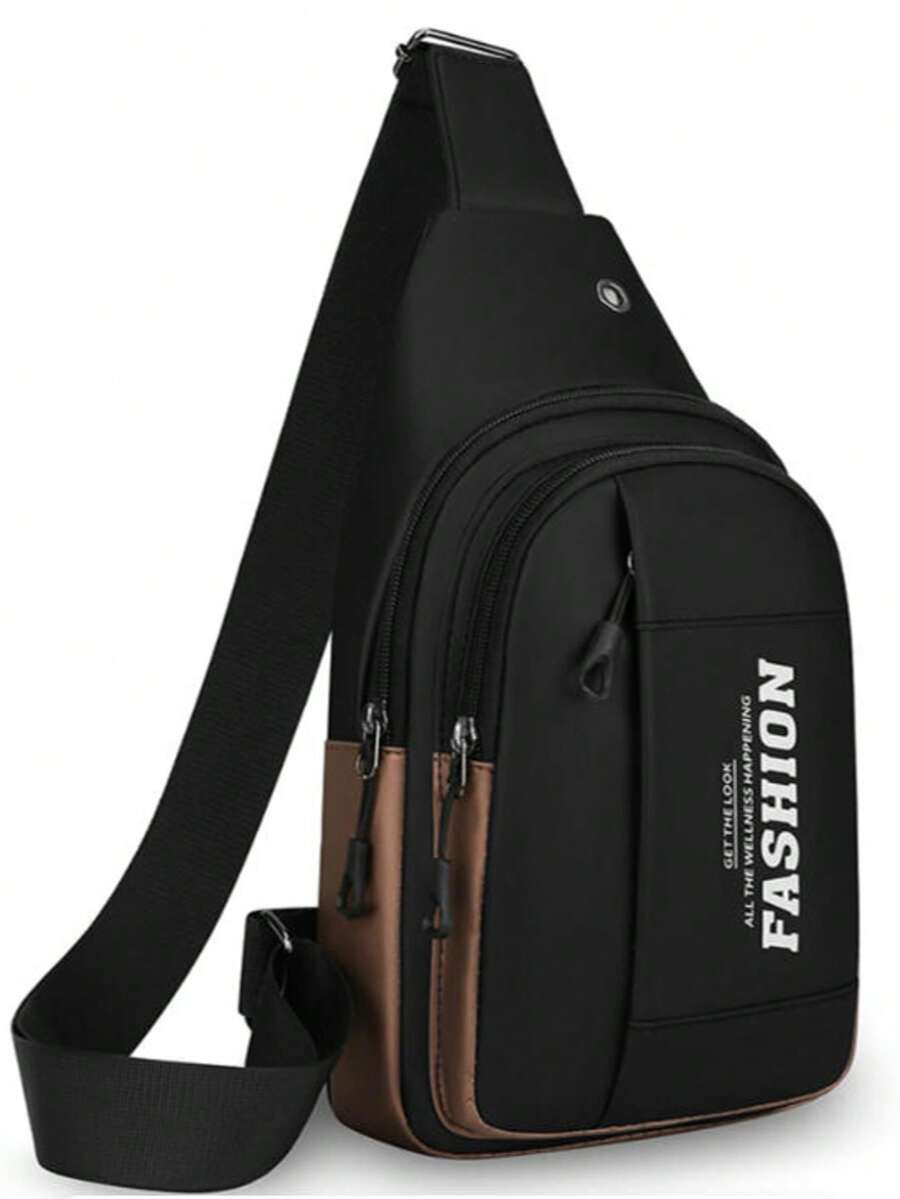 New Fashion Men's Chest Bag, Casual Business Large Capacity Chest Backpack, Versatile Sports Crossbody Bag