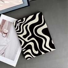 1件裝黑白抽象漩渦印花平板保護殼，附筆槽，相容 iPad 10代 Smart Case/Air 13(M3 2025)/Air 11/11(A16 2025)，適用於 Pad、Matepad、Pad、Honor Pad、Xiaoxin Pad - 彩色 - 查看 6