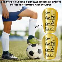 Electroplated Cant Shin Guards For Soccer Matches, Adult And Youth Sports Shin Guards, Shock-Absorbing Anti-Collision Fit For Lower Leg - Multicolor - View 1
