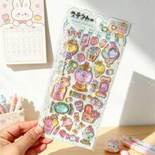 3D Gem-Shaped Stickers, Candy And Magic Wand Diamond Stickers, Reusable Decorative Decals. Suitable For Notebooks, Water Bottles, Skateboards, Etc. Perfect As Gifts And Reward Decorations. - Multicolor - View 13