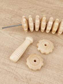 Wooden Massager | Made Of Natural Solid Wood Roller From China (Straight And Curved Rods) | Relieve Muscle Tension And Improve Cellulite | Body Shaping | Essential Home Massage Tool | Unisex Health Tool | Holiday Health Gift - View 6
