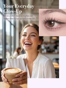ELAE 100Pcs Individual Lash Clusters 10 Rows Natural C Curl Eyelash Extensions DIY At Home Salon Quality Wispy False Eyelashes Pack - 細長睫毛 - 查看 6