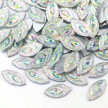 50pcs Colored Resin AB Flat Back Eyelets, Suitable For Clothing, Jewelry, DIY, Clip And Paste Decoration - Color - View 13