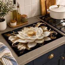1pc 3D Floral Pattern Diatomaceous Earth Absorbent Mat, Non-Slip Heat-Resistant Water-Absorbing Mat, Suitable For Kitchen Countertop, Coffee Machine, Tableware, Home, Cafe, Bar, Party Decoration Placemat Gift - Multicolor - View 6