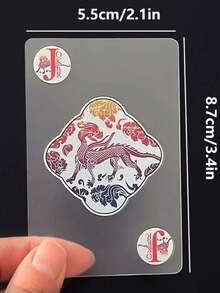Transparent Waterproof Playing Cards Deck, Clear PVC Poker Card Set For Family Game Night, Parties, Travel And Camping - Multicolor - View 3
