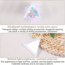 KLONKEE Triangular Sorting Tray, 5/20/30pcs White Plastic Bead Sorting Trays, DIY Craft Jewelry Project Bead Sorting Tray, Plastic White Magic Sequin Rhinestone Tray, Triangular Sorting Storage Board Craft And DIY Art Tray (Triangular) - White - View 4
