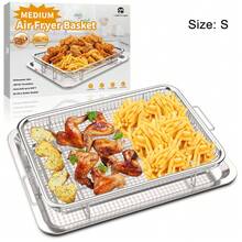 1 buah Keranjang Penggorengan Udara, Baki Penggorengan Udara Anti Lengket dan Loyang Panggang untuk Oven, Cocok untuk Menggoreng dengan Udara, Memanggang, Membakar, dan Memanggang di Atas Panggangan - MultiWarna - View 23