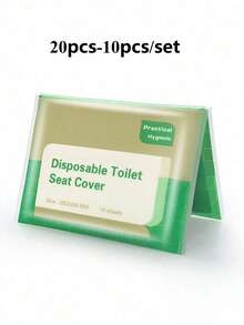 1/10/50pcs, 10pcs/Pack Disposable Toilet Seat Covers, Water-Soluble Portable Toilet Seat Covers, Portable Travel And Business Toilet Seat Covers, Essential Accessories For Airplane Travel And Camping, Bathroom Supplies, Bathroom Accessories - Multicolor - View 7