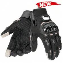 1 Pair Motorcycle Off-Road Riding Gloves, Summer Full Finger Motorcycle Gloves, Touchscreen Compatible, Anti-Fall Racing Gloves, Motorcycle Accessories, Essential Riding Gear, Gift For Men And Women Riders - A - View 18