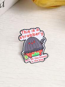 趣味「Strobbery」草莓琺瑯胸針,可愛搶劫草莓胸飾 - 彩色 - 查看 8