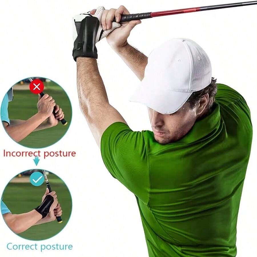 1pc Golf Swing Wrist Stabilizer Glove, Swing Practice Corrector Training Guard, Wrist Fixator For Beginners To Prevent Wrist Flip, Wrist Angle Fixed Golf Posture Correction Training Aid