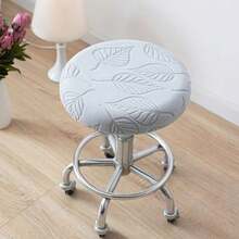1PC Leaf Pattern Chair Cover, High-Quality Material, Fashionable Leaf Design, Easy To Remove And Install, Machine Washable And Hand Washable. Elastic Band Design, Chair Decoration, Chair Protective Cover, Stool Cover, Suitable For Home Decor, Commercial Space Decor - Multicolor - View 7